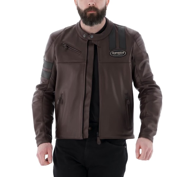 Spidi Roar Leather Jacket - Wine / Black - FREE UK DELIVERY